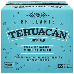 Tehuacan Sparkling Natural Mineral Water - 12-12 Fl. Oz.