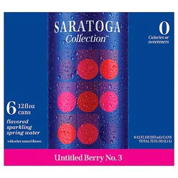 Saratoga Spring Sparkling Water Berry - 72 Oz