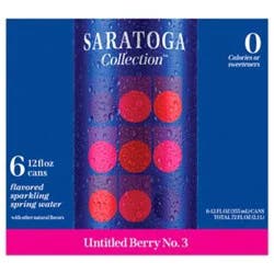 Saratoga Spring Sparkling Water Berry - 72 Oz