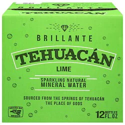 Tehuacan Brillante Lime Flavor Sparkling Natural Mineral Water - 12-12 Fl. Oz.