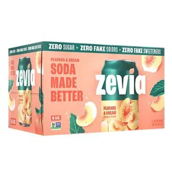 Zevia Peachs & Cream 6-12fz - 6-12 Fz