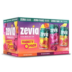 Zevia Fruity Variety Pack 6-12fz - 6-12 Fz