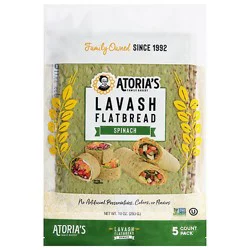 Atorias Lavash Flatbread Spinach - 10 Oz