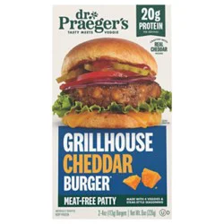 Dr Praeger Burger Grillhouse Cheddar 8oz - 8 Oz