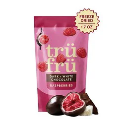 Tru Fru Raspberries In White & Dark Chocolate 1.7 Oz 12 Ct - 1.7 Oz