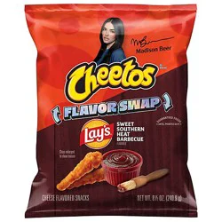 Cheetos Crunchy Cheese Flavored Snacks Lay's Sweet Southern Heat Barbecue, 8.5 Oz - 8.5 Oz