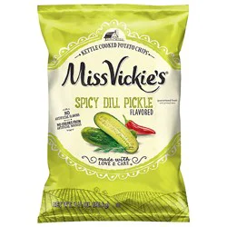 Miss Vickie's Kettle Cooked Potato Chips Spicy Dill Pickle - 7.5 Oz