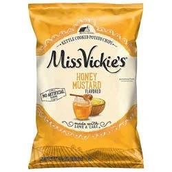 Miss Vickies Kettle Cooked Potato Chips Honey Mustard 7.5 Oz - 7.5 Oz