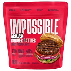 Impossible Foods Burger Patties Grilled 21.6oz - 21.6 Oz