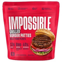 Impossible Foods Burger Patties Grilled 21.6oz - 21.6 Oz