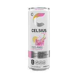 Celsius Fizz Free Pink Lemonade Functional Energy Drink 12 Fl Oz Single Can - 12 Fz