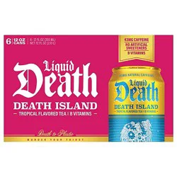 Liquid Death Death Island Flavored Iced Tea 6-Pack - 72 Fz
