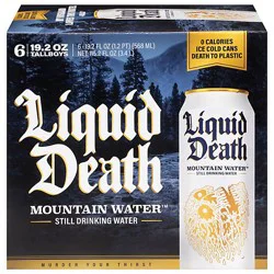Liquid Death Still Mountain Water 6-19.2fz - 6-19.2 Fz