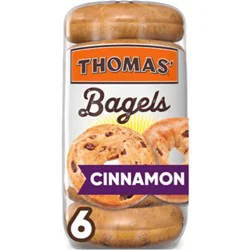 Thomas Cinnamon Raisin Bagels 6 Count - 18 Oz