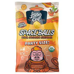 Lesser Evil Puffs Cheddar Space Balls Organic - 7 Oz