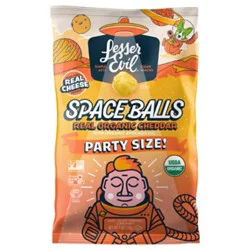 Lesser Evil Puffs Cheddar Space Balls Organic - 7 Oz
