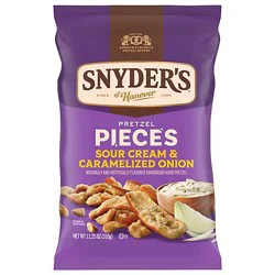 Snyder's Of Hanover Sour Cream & Caramelized Onion Pretzels, 11.25 Oz Bag - 11.25 Oz