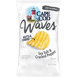 Cape Cod Sea Salt & Cracked Pepper Potato Chips 7 Oz Bag - 7 Oz