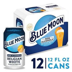 Blue Moon Non-Alcoholic Belgian White Beer 12-12 Fl. Oz. Cans - 12-12 Fz