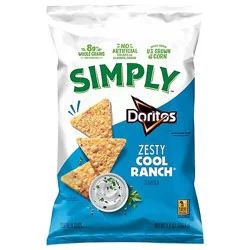 Doritos Simply Tortilla Chips Zesty Cool Ranch 5 1/2 Oz - 5.5 Oz