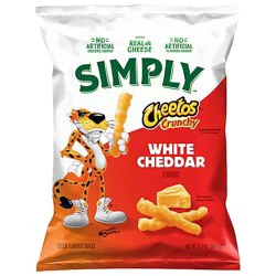 Cheetos Simply Crunchy Cheese Flavored Snacks White Cheddar 6.5 Oz - 6.5 Oz