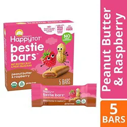 Happy Tot Gluten Free Tb Peanut Butter Raspberry Bars 5x.74oz - 3.7 Oz