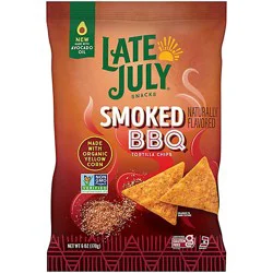 Late July Snacks Smoked Bbq Tortilla Chips 6 Oz Bag - 6 Oz