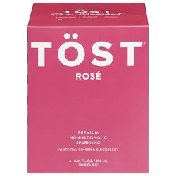 Tost Rose Is Crafted From Premium White Tea Elderberry And Ginger Wine - 4-250 Ml