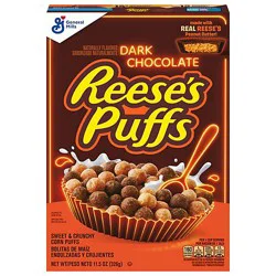 Reeses Puffs Dark Chocolate Breakfast Cereal - 11.5 Oz