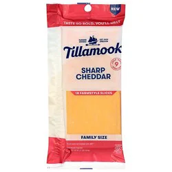 Tillamook Sharp Cheddar Farm Style Thick Slices Cheese 16 Oz - 16 Oz
