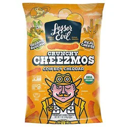 Lesser Evil Cheezmos Cowboy Cheddar - 7 Oz