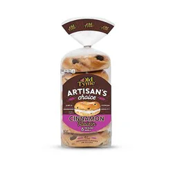 Old Tyme Artisans Choice Cinnamon Raisin Bagels - 20 Oz