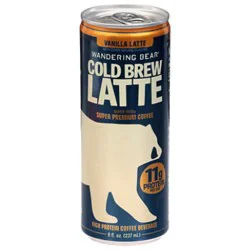Wandering Bear Coffee Latte Vanilla Cold Brew - 8 Fz