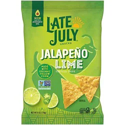 Late July Snacks Jalapeno Lime Tortilla Chips 6 Oz Bag - 6 Oz