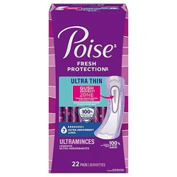 Poise Ultrathn Ultra Pad Convenience Pack Long Length 22 - 22 Ct