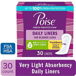 Poise Vry Lt Liner Trial Pack 30 - 30 Ct