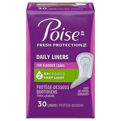 Poise Vry Lt Liner Trial Pack 30 - 30 Ct