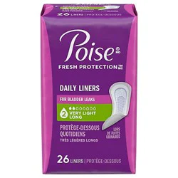 Poise Vry Lt Liner Trial Pack Long Length 26 - 26 Ct