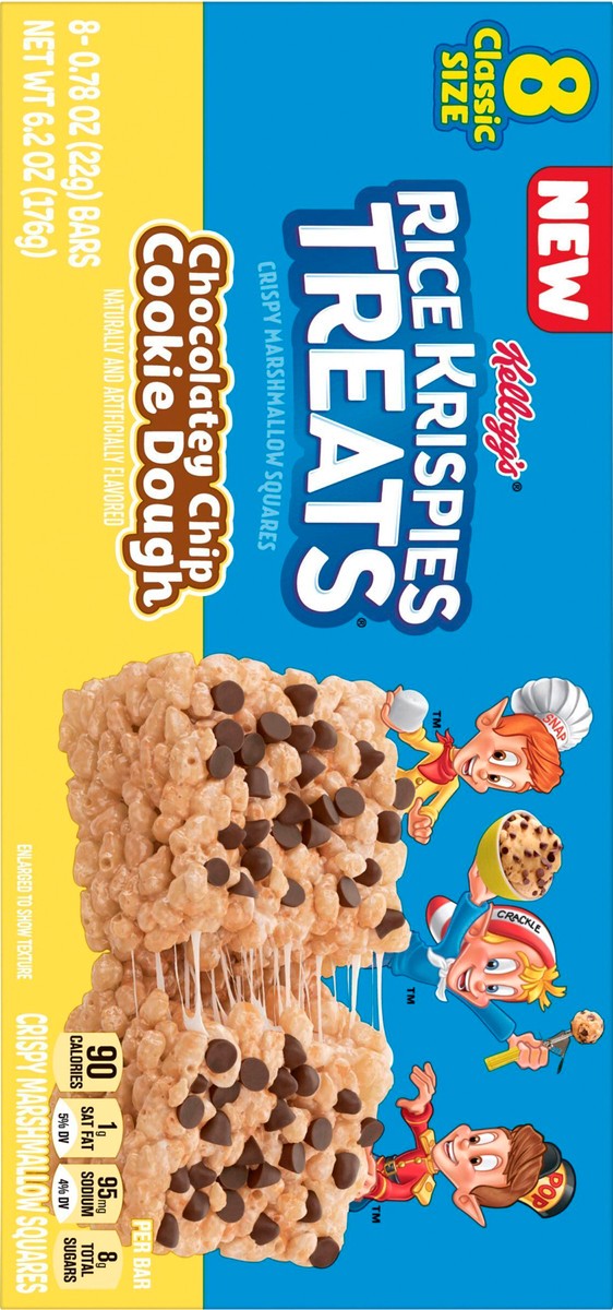 slide 4 of 9, Rice Krispies Treats Marshmallow Snack Bars Chocolatey Chip Cookie Dough, 6.2 oz