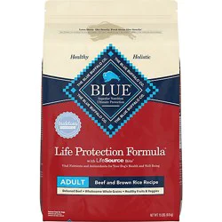 Blue Buffalo Life Protection Formula Adult Dry Dog Food, Beef & Brown Rice 15lb - 15 Lb