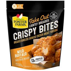 Foster Farms Lightly Breaded Crispy Chicken Bites With Buffalo Sauce 20oz - 20 Oz