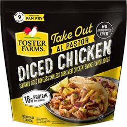 Foster Farms Al Pastor Seasoned Diced Chicken Leg Meat 16 Oz - 16 Oz