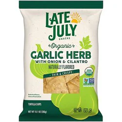 Late July Garlic Herb Organic Tortilla Chips 10.1 Oz Bag - 10.1 Oz