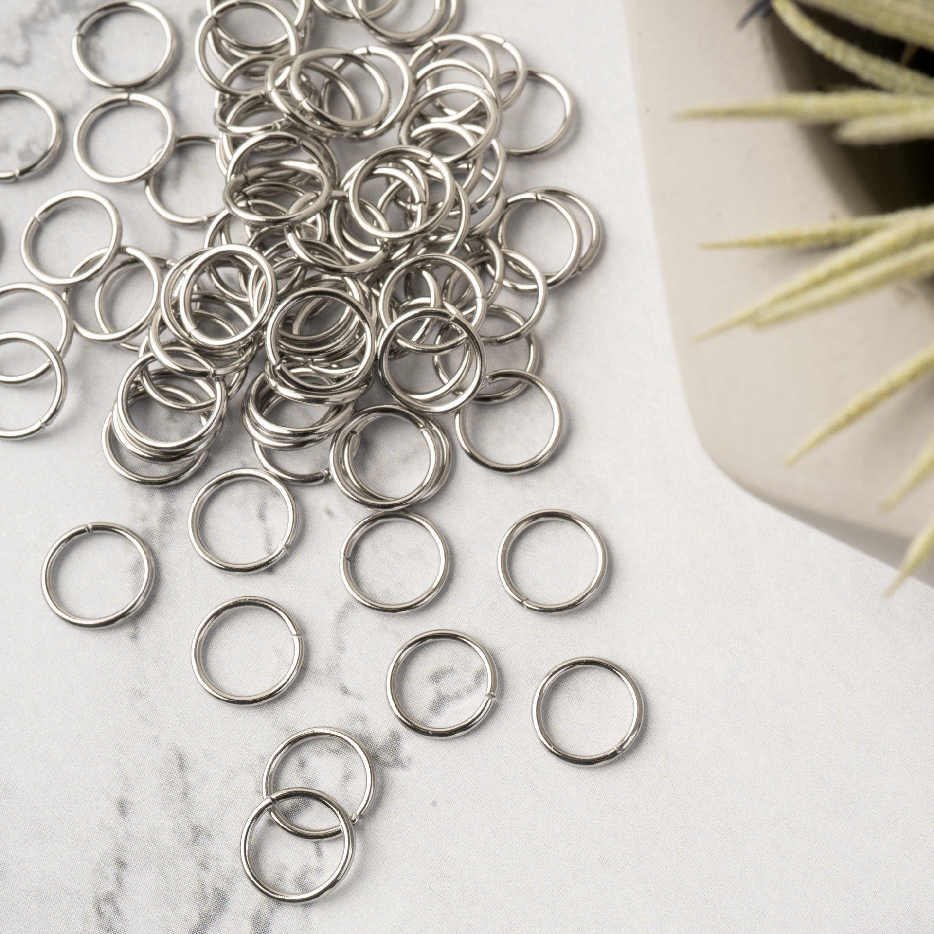 slide 2 of 3, 9mm Jump Rings, 90ct. By Bead Landing, 9 mm