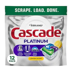 Cascade Platinum Actionpacs, Lemon - 12 Ct