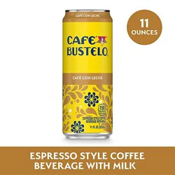 Cafe Bustelo Coffee Con Leche Single Serve - 11 Fz