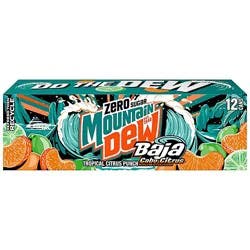 Mtn Dew Baja Cabo Citrus Zero Sugar - 12-12 Fl. Oz.