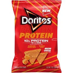 Doritos Nacho Cheese Protein Tortilla Chips - 7 Oz