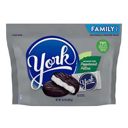 York Dark Chocolate Covered Peppermint Patties Family Pack Stand Up Bag - 15.4 Oz