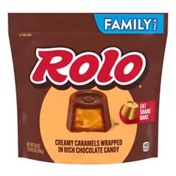 Rolo Creamy Caramels Wrapped In Rich Chocolate Candy Family Pack Stand Up Bag - 16.1 Oz